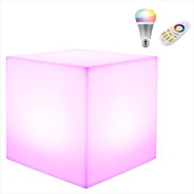 KUBE Leuchtwrfel / Leuchthocker mit LED-Beleuchtung, e