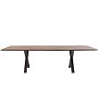 LAX Tisch mit Massivholz Tischplatte Ausfhrung nach Kundenwunsch